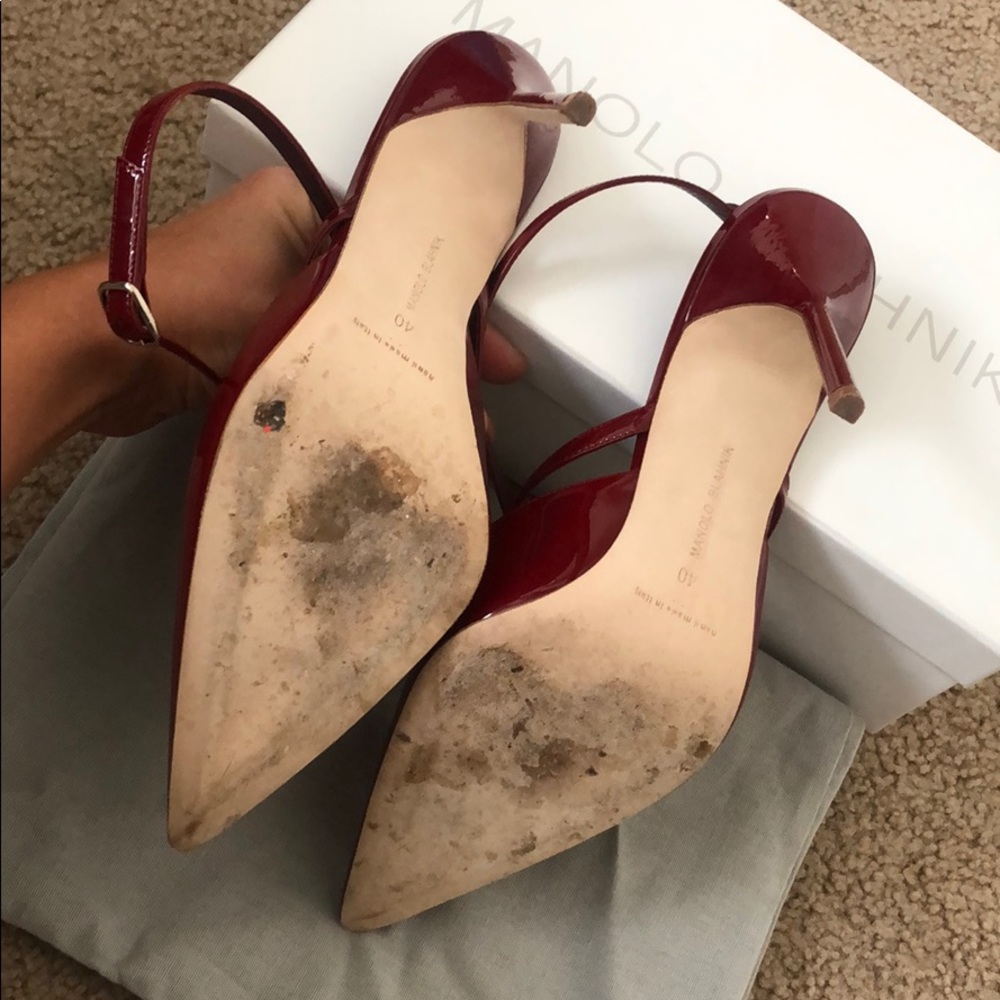 *SOLD*Manolo Blahnik Red Pumps - Picture 5 of 11